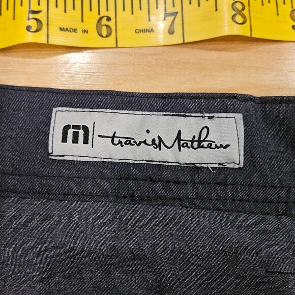 Travis Mathew Shorts Mens Size 38 Beck Flat Front Golf Active Stretch Navy Blue - Picture 8 of 10